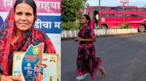 মেয়ের পড়াশোনার খরচ জোগাতে শাড়ি পরে খালি পায়ে ম্যারাথন জিতলেন মা